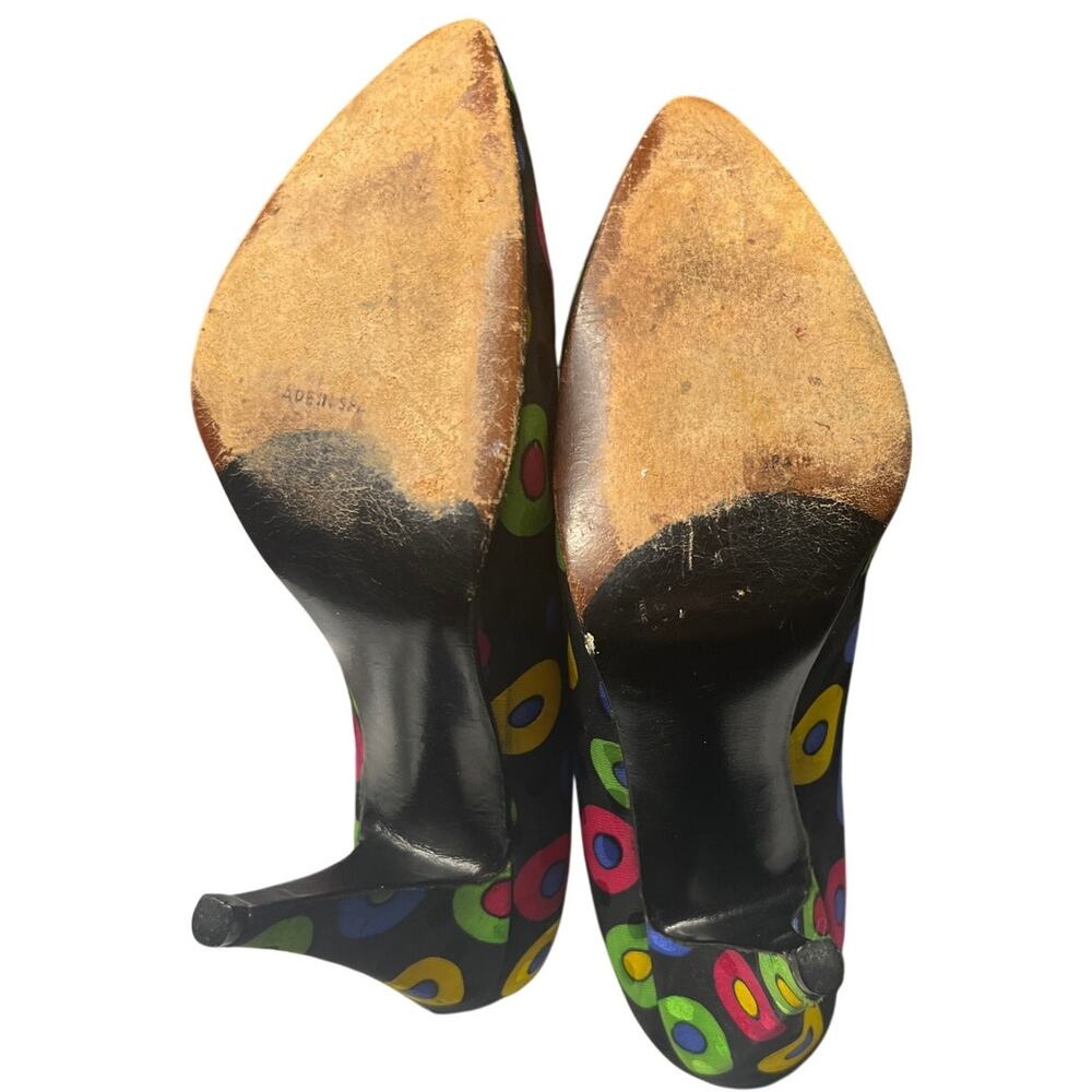 Stuart Weitzman Colorful Polka Dot Printed Silk H… - image 3